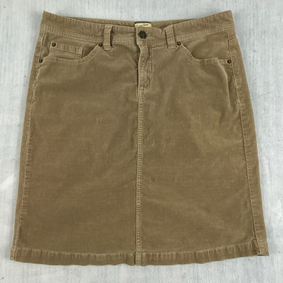 Heritage Dresses & Skirts - Heritage Denim by Bass Skirt Size 10 Brown Corduroy A-line Above the Knee Length